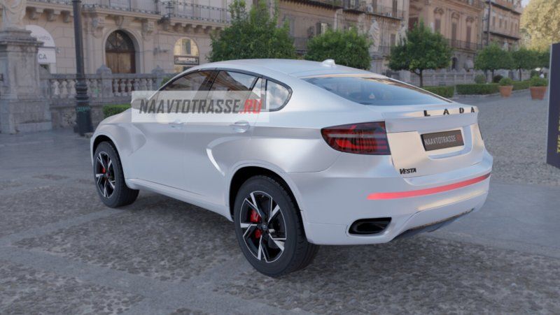«Порвёт» BMW X6: Показываем кросс-купе LADA Vesta на очередных рендерах